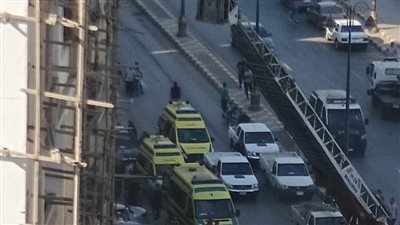 نجاة المئات من حريق هائل ببرج تجاري سكني بكورنيش بني سويف