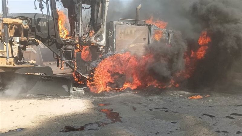 حريق بموقع لشركة