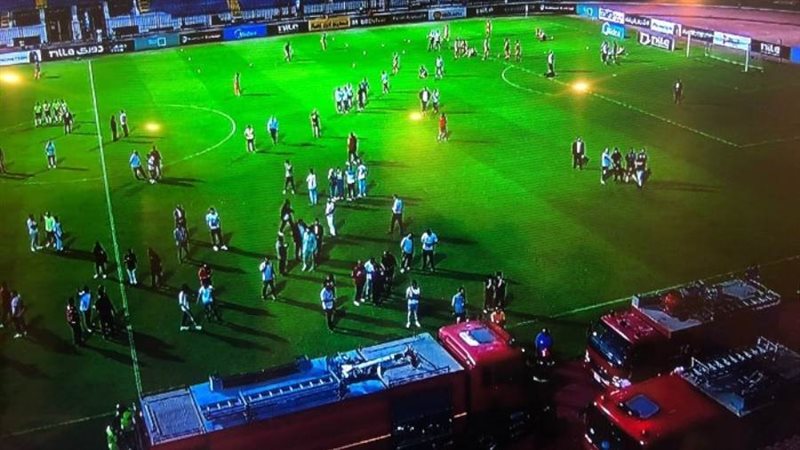 حريق ستاد الاسكندرية