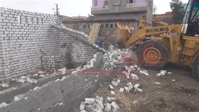 الحامول تزيل البناء المخالف في كفر الشيخ