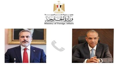 بدر عبد العاطى يتلقى اتصالاً هاتفياً من وزير خارجية تركيا بمناسبة توليه منصبه الجديد