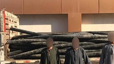 ضبط تشكيل عصابي تخصص في سرقة الكابلات الكهربائية بأسوان