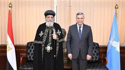 البابا تواضروس الثاني يهنئ محافظ الإسكندرية الجديد