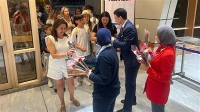 استقبال أولى رحلات الطيران المباشرة من مدريد لمطار شرم الشيخ الدولي