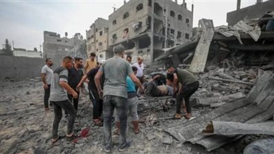 استشهاد تسعة فلسطينيين في قصف للاحتلال على مخيم النصيرات وسط قطاع غزة