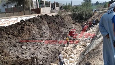 تدبيش وتكسية «مصرف الحجار» ببيلا بكفر الشيخ 