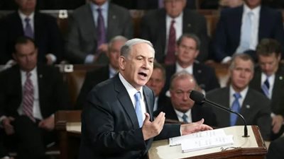 رئيس عصابة الاحتلال الصهيوني يلقي كلمة أمام الكونجرس الأمريكي