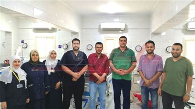 د. صلاح زغلول يتفقد وحدة الغسيل الكلوي بمستشفى سيدي سالم المركزي