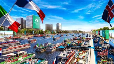 نهر السين وساحة تروكاديرو مسرح افتتاح أولمبياد باريس