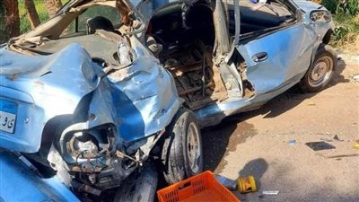 مصرع شخص في حادث تصادم سيارة ملاكي بتروسيكل بأسيوط