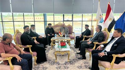 وفد الكنيسة الأرثوذكسية بأسوان يقدم التهنئة للدكتور لؤي سعد الدين نصرت رئيس جامعة أسوان