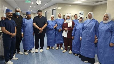 استئصال كلي للغدة الدرقية والليمفاوية لمريض بمستشفى كفر شكر التخصصي