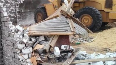 إزالة 11 حالة تعدٍ بالبناء المخالف على الأراضي الزراعية بالشرقية 