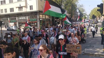 ستوكهولم.. مظاهرة للمطالبة باعتبار الهجمات على غزة جرائم حرب