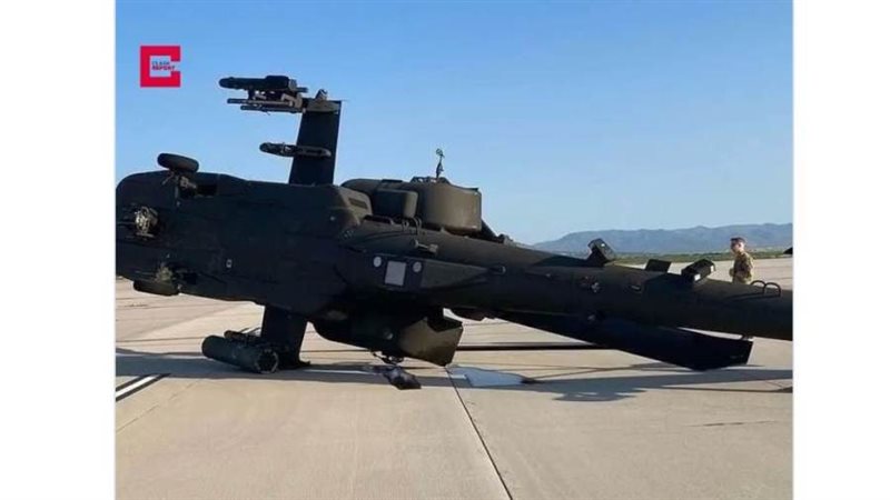 مروحية دمرتها العاصفة