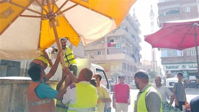 رفع 486 حالة إشغال طريق بحملة مكبرة بالبحيرة.. صور