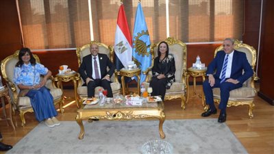 بالصور.. محافظ الغربية يستقبل وزيري التضامن والعمل ورئيس الأمانة الفنية للتحالف الوطني التنموي