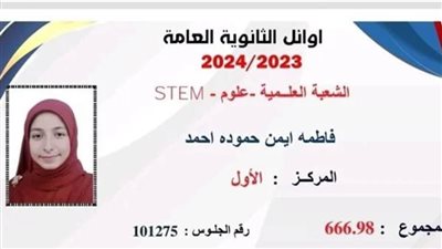 الأولى على مستوى الجمهورية لمدارس stem: أرغب في الالتحاق بكلية الطب جامعة القاهرة