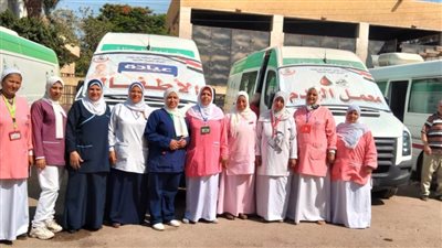 علاج 1675 مواطنًا و3300 خدمة طبية في قافلة حياة كريمة ببني سويف