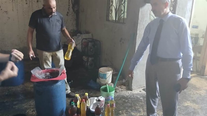 ضبط مصنع لاعادة تدوير