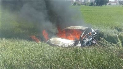 مصرع شاب في حريق التهم سيارته بالدقهلية 