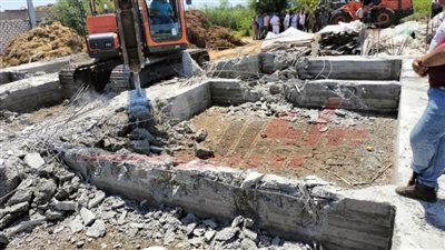 إزالة التعديات بالأراضي الزراعية وإزالة 175م بالحامول في كفر الشيخ