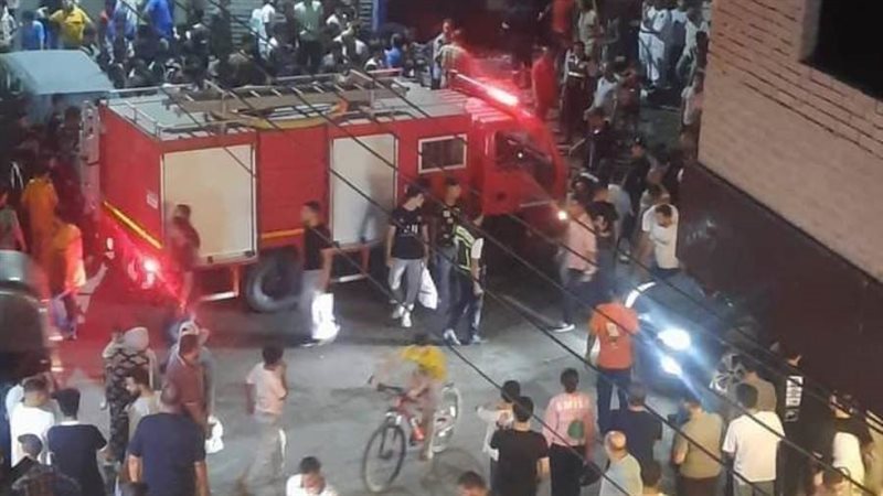 جانب من الحريق