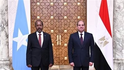 الرئيس السيسي ونظيره الصومالي يشهدان مراسم التوقيع على بروتوكول التعاون العسكري بين البلدين