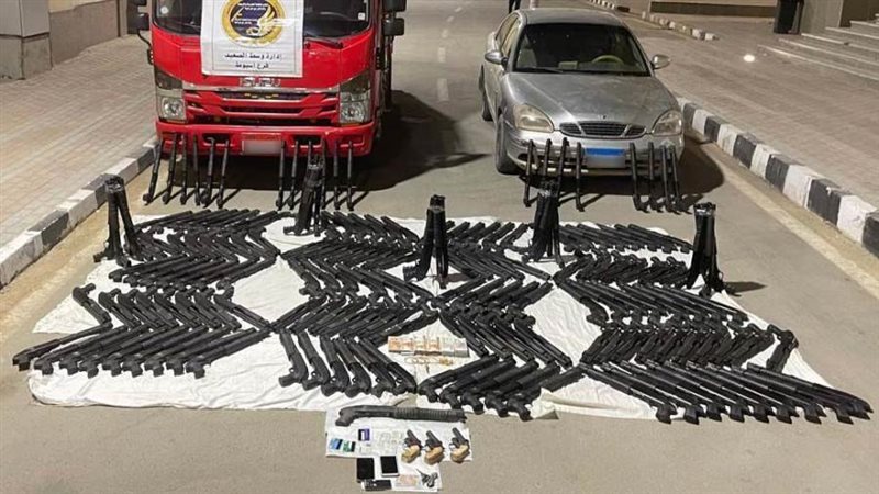 الأسلحة المضبوطة