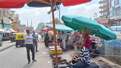 حملات مكبرة لإزالة الإشغالات بسيدي سالم في كفر الشيخ