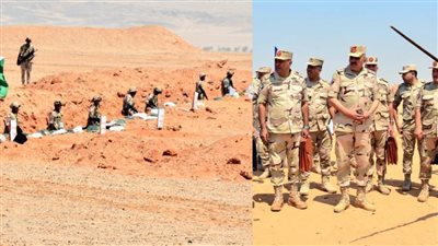 رئيس الأركان يتفقد إحدى المراحل التدريبية لمشروع تكتيكي بجنود بنطاق الجيش الثالث