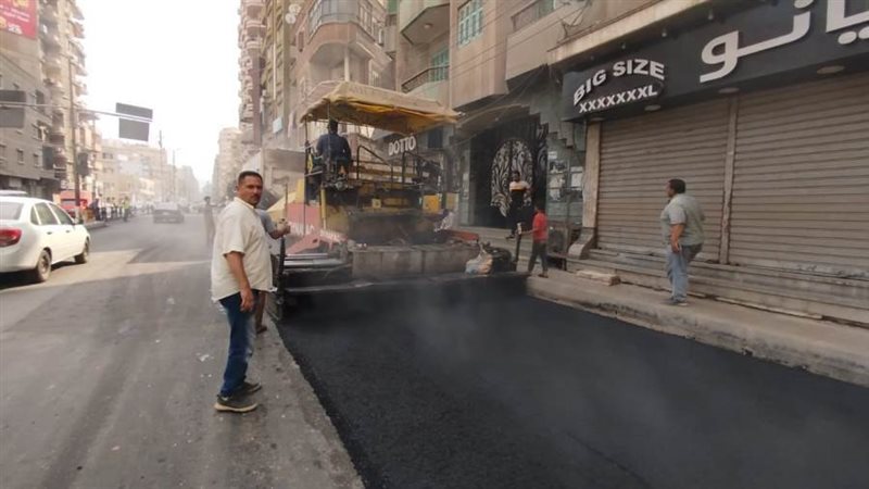 رصف شارع النحاس بطنطا