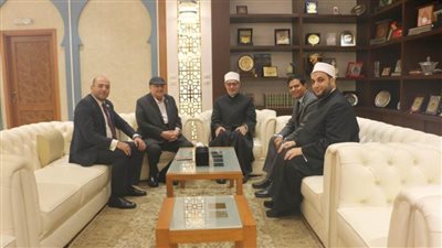 مفتي الجمهورية يستقبل وفد حزب حماة وطن لتهنئته بتوليه منصب الإفتاء