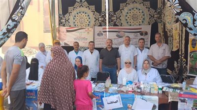 بالصور.. علاج 2054 طائرًا وماشية في قافلة بيطرية بالغربية