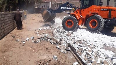 إزالة 317 حالة تعدٍ على أملاك الدولة والأراضي الزراعية بسوهاج