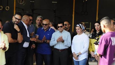 صبحي والدمرداش يشهدان منافسات بطولة strongman ودوري اللياقة التنافسية