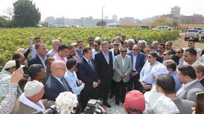 تزامنًا مع عيد الفلاح.. بالمزمار والطبل البلدي مزارعو المنوفية يستقبلون وزير الزراعة