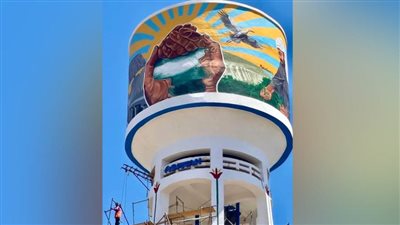 على بعد 50 مترا تصميم أعلى جدارية للنيل في أعلى مكان بأسوان 