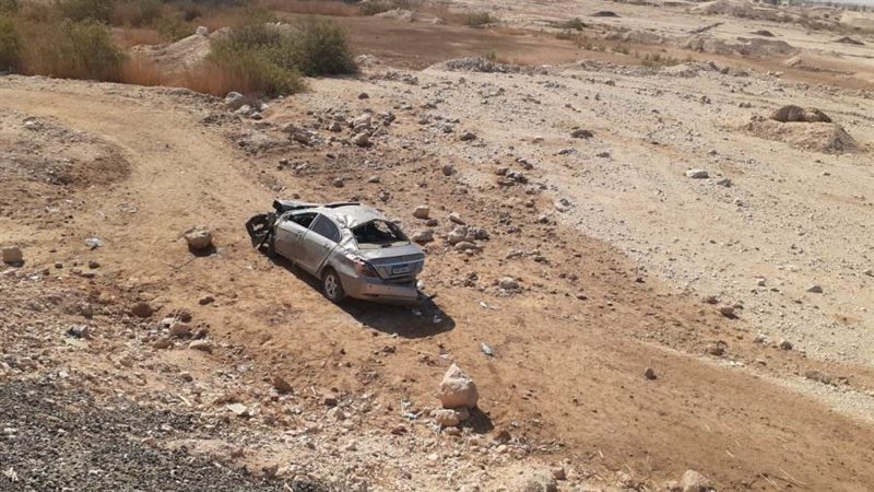 حادث انقلاب سيارة