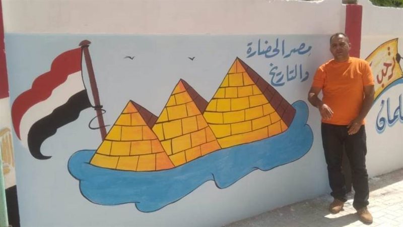 جانب من تجميل المدارس