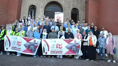 جامعة الإسكندرية تنظم قافلة طبية مجتمعية خدمية متكاملة إلى قرية أبيس ٧