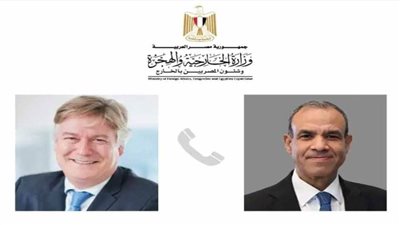 وزير الخارجية والهجرة يتلقى اتصالاً هاتفياً من نائب البرلمان الأوروبى 