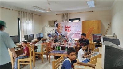 زراعة الأشجار وتدريبات الحاسب الآلي بكفر الشيخ 