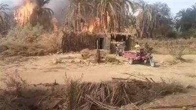 الدفع بـ6 سيارات إطفاء وإسعاف لحريق القصر بالوادي الجديد