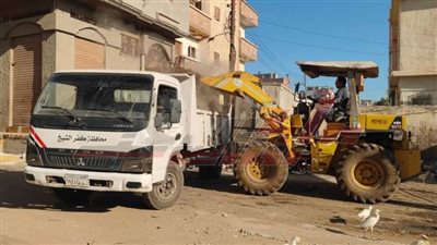 رفع 80 طن قمامة بمدينة قلين في كفر الشيخ 