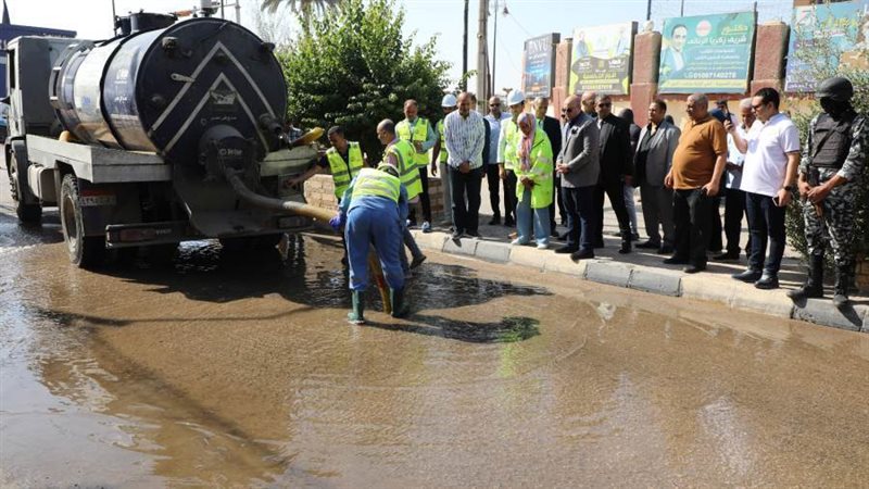 شفط المياة من الشوارع