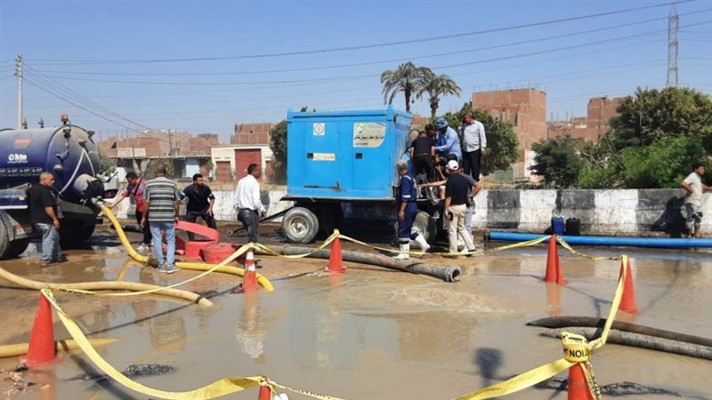 انفجار خط طرد الصرف