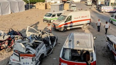 الهلال الأحمر الفلسطيني: توقف جميع مركبات الإسعاف شمال غزة