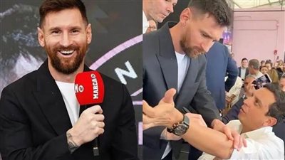 عاجل.. مشجع ميسي يحصل على وشم يحمل توقيع ليو على ذراعه
