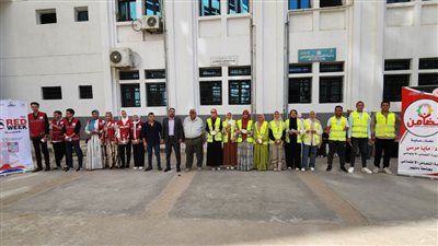 انطلاق حملة Red Week بجامعة دمنهور بالتعاون مع الهلال الأحمر والتضامن الاجتماعي